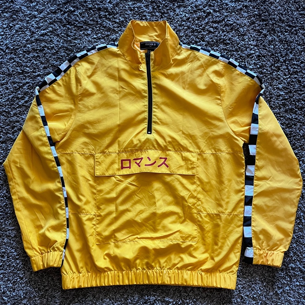 Forever21 Mens Yellow Windbreaker